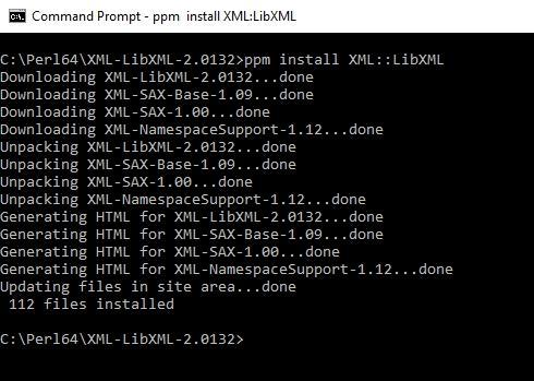 Ppm install XML::LibXML