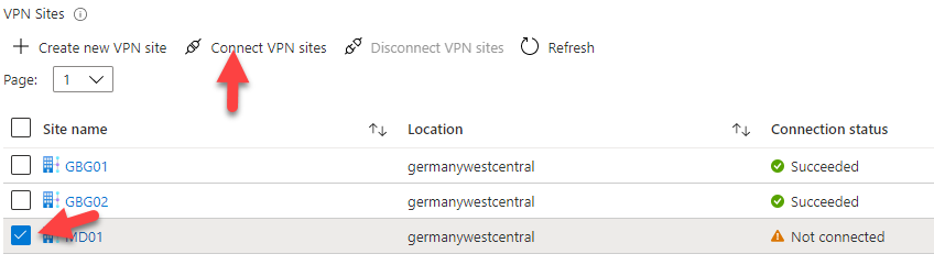 Connecting to a VPN site