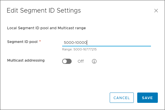 Assigning a Segment ID pool