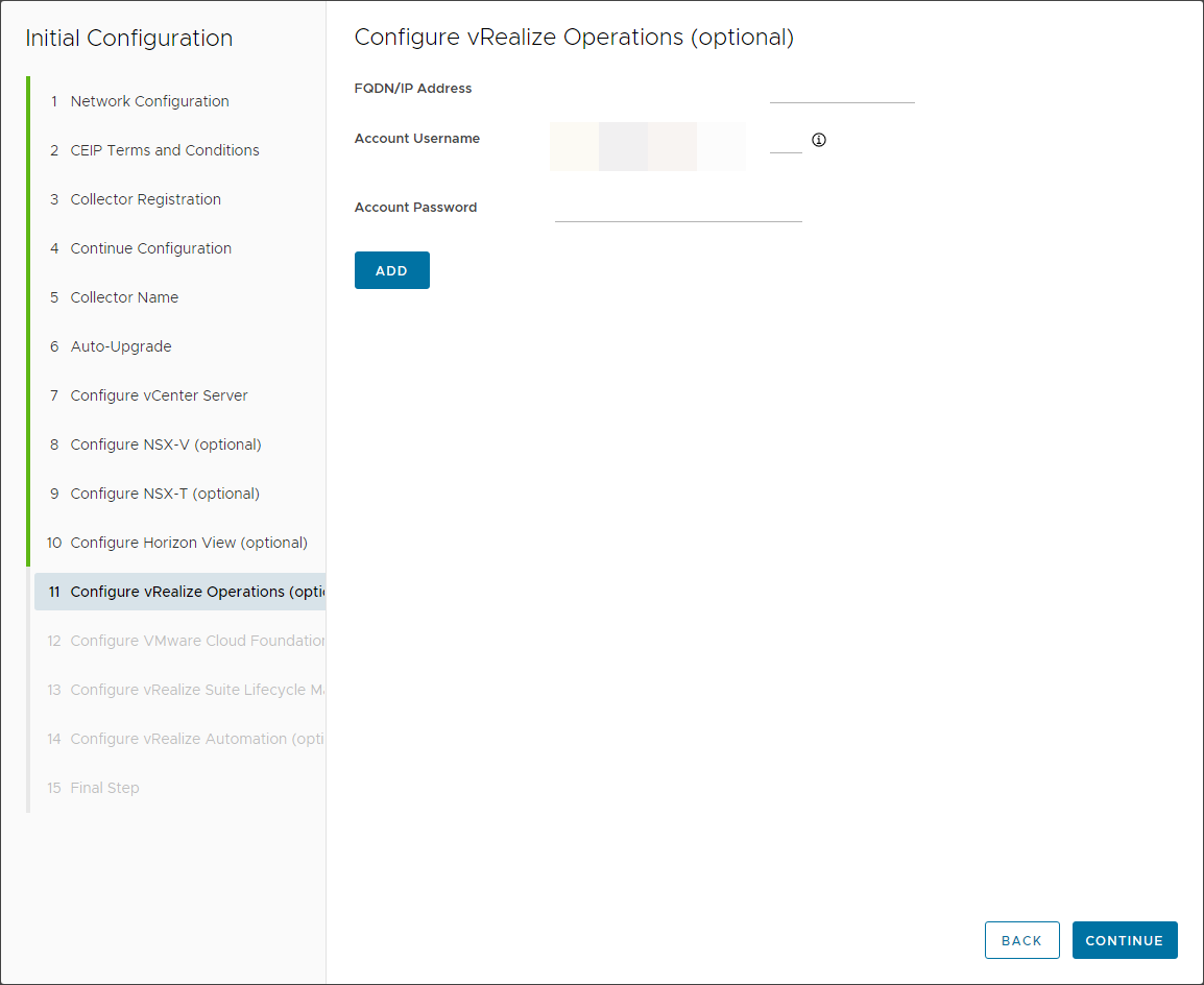 Configure a connection with vRealize Operations