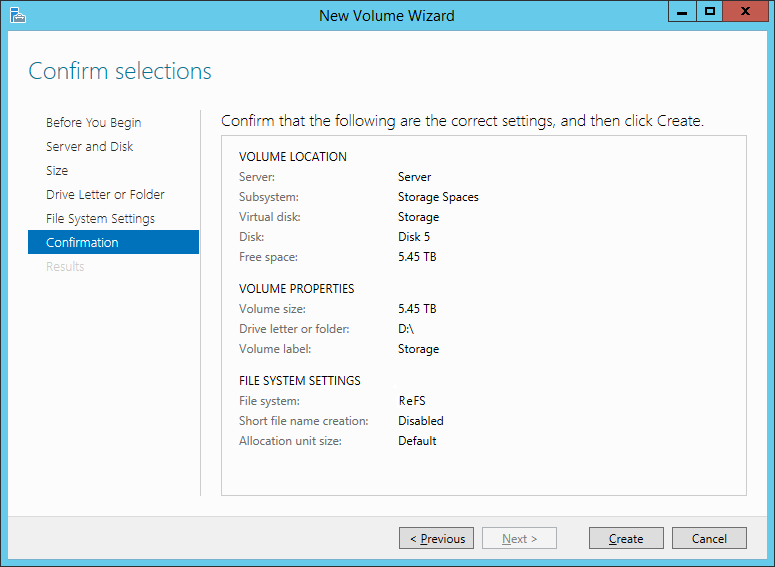 Creating a Storage Spaces Direct volume for a Hyper-V cluster