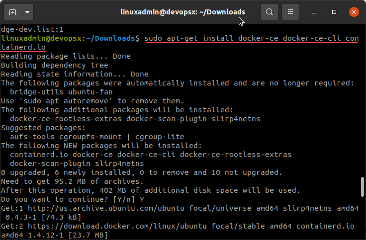 Installing Docker in Linux