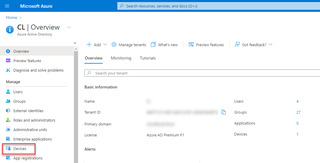 Intune-enrolled devices are created as objects inside Azure Active Directory