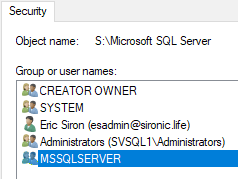 SQL Folder Permissions