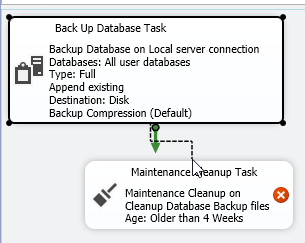 SQL maintenance cleanup task box